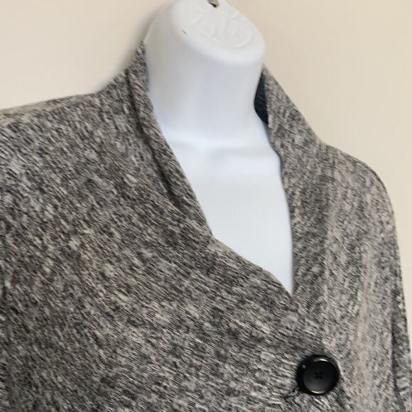 Dana Buchman Woman’s Gray One Button Sweater Duster Cape M - Picture 6 of 12